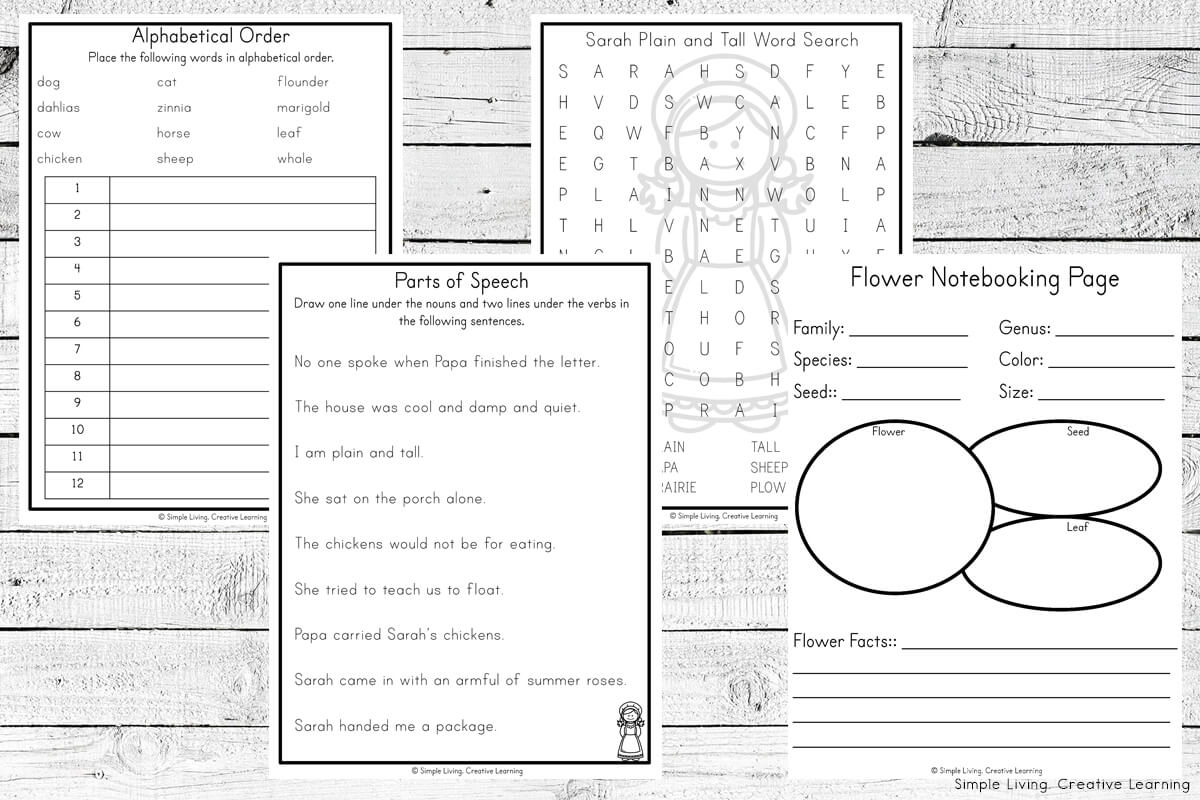 Sarah Plain And Tall Literature Study Simple Living Creative Learning Sarah Plain And Tall Literature Study Simple Living Creative Learning