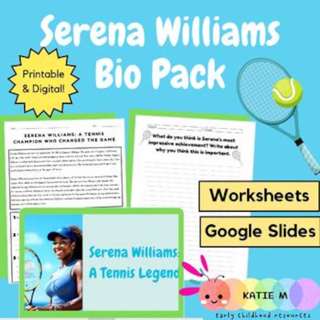 Serena Williams Biography Pack Elementary Lessons Printable Digital Etsy Serena Williams Biography Pack Elementary Lessons Printable Digital Etsy