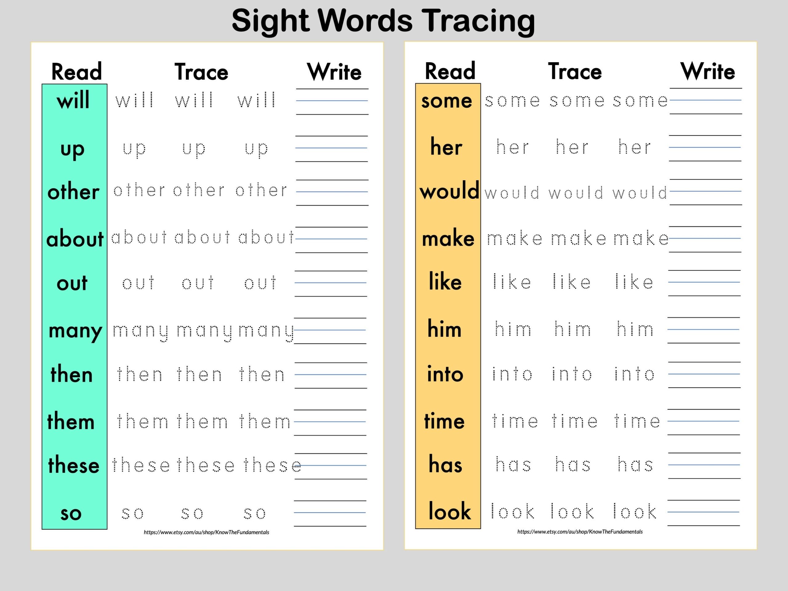 Sight Words Tracing Worksheets High Frequency Words Printable Poster For Kindergarten Homeschooling Learn To Read And Write Resources Etsy Sight Words Tracing Worksheets High Frequency Words Printable Poster For Kindergarten Homeschooling Learn To Read And Write Resources Etsy