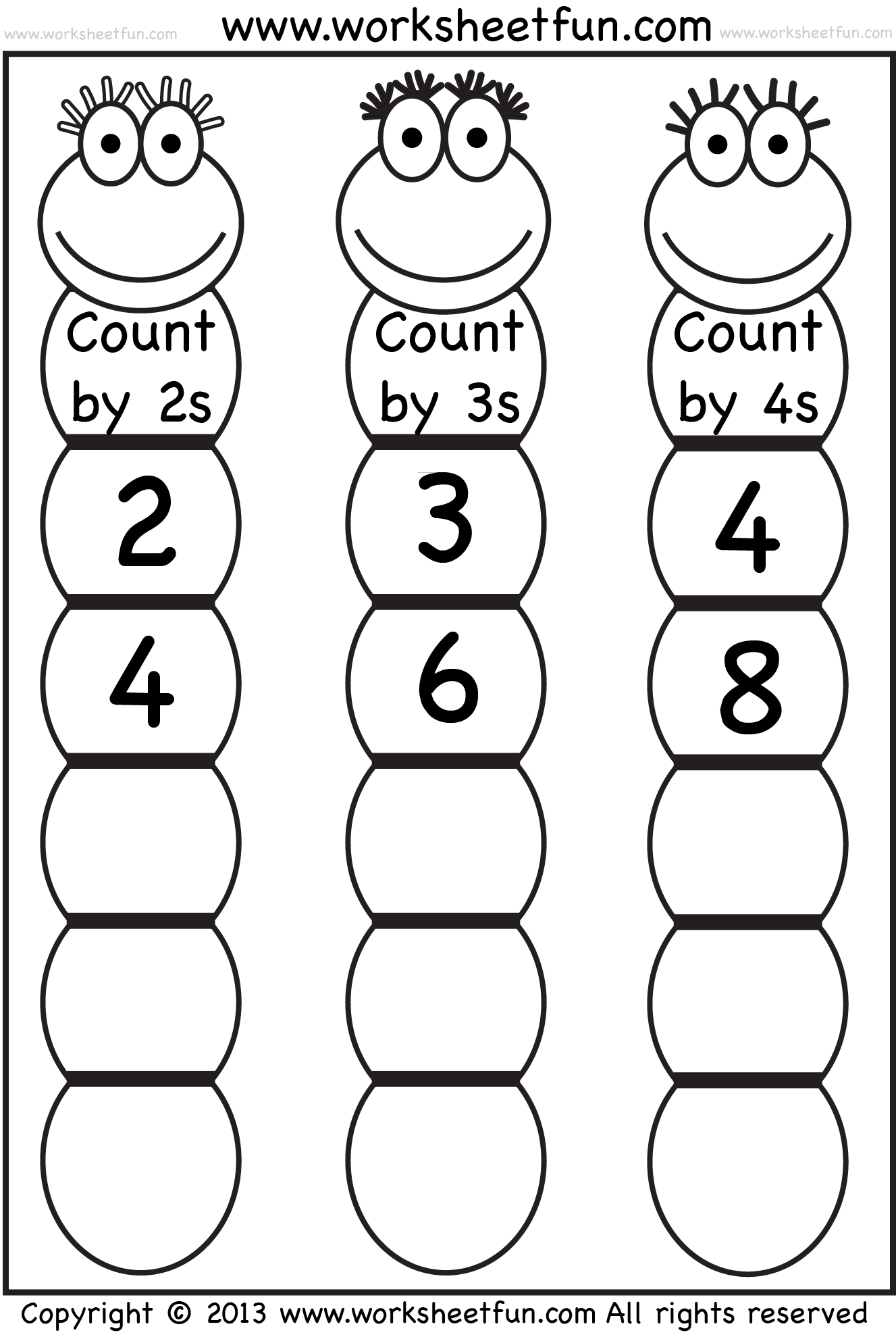 Skip Counting By 2 3 And 4 Worksheet FREE Printable Worksheets Worksheetfun
