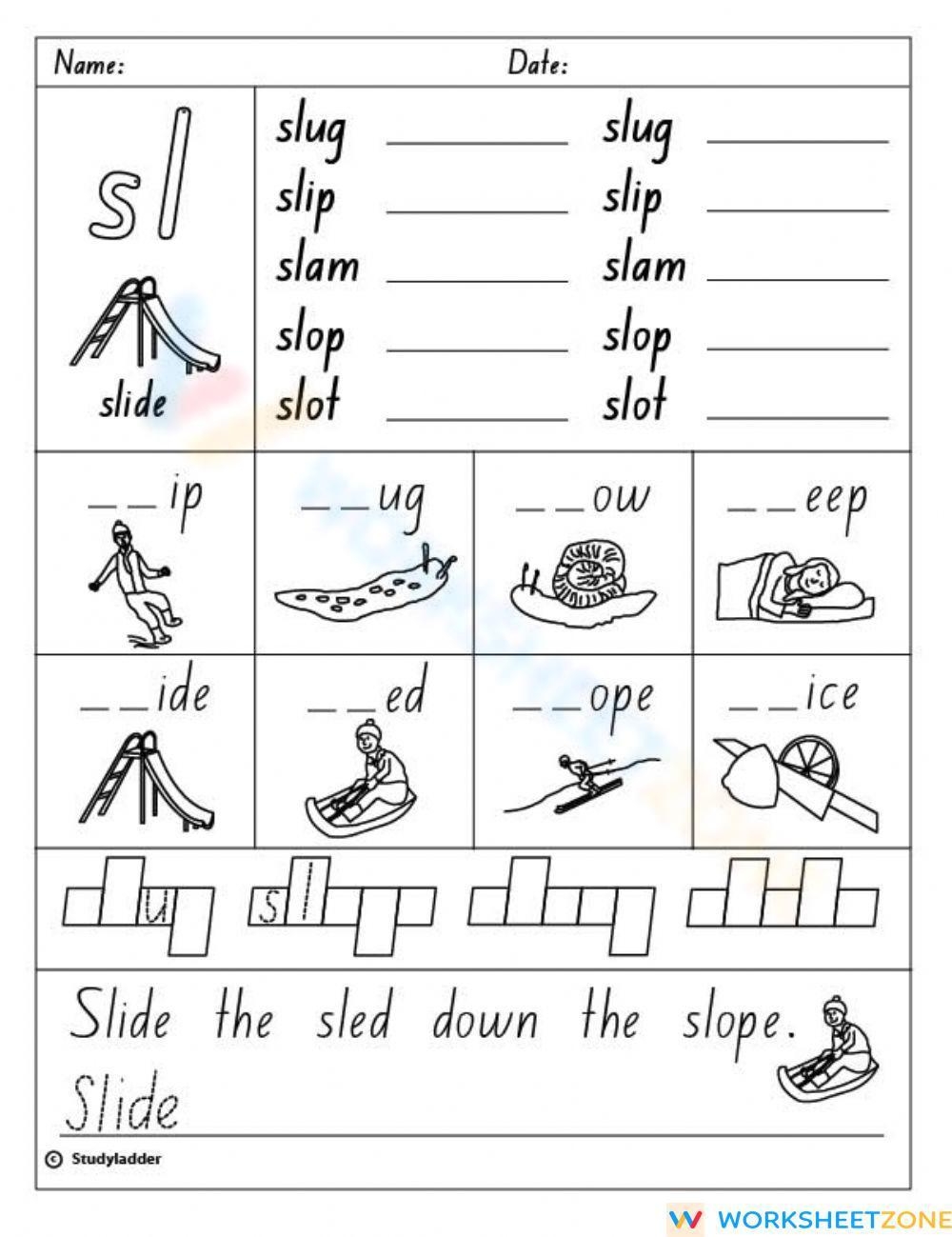 Sl Blend Worksheet