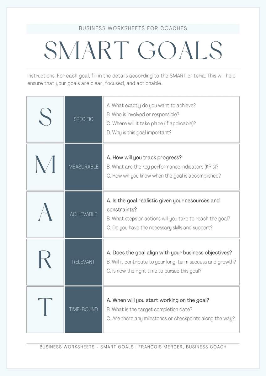 SMART Goals Worksheet Templates Downloads Examples SMART Goals Worksheet Templates Downloads Examples