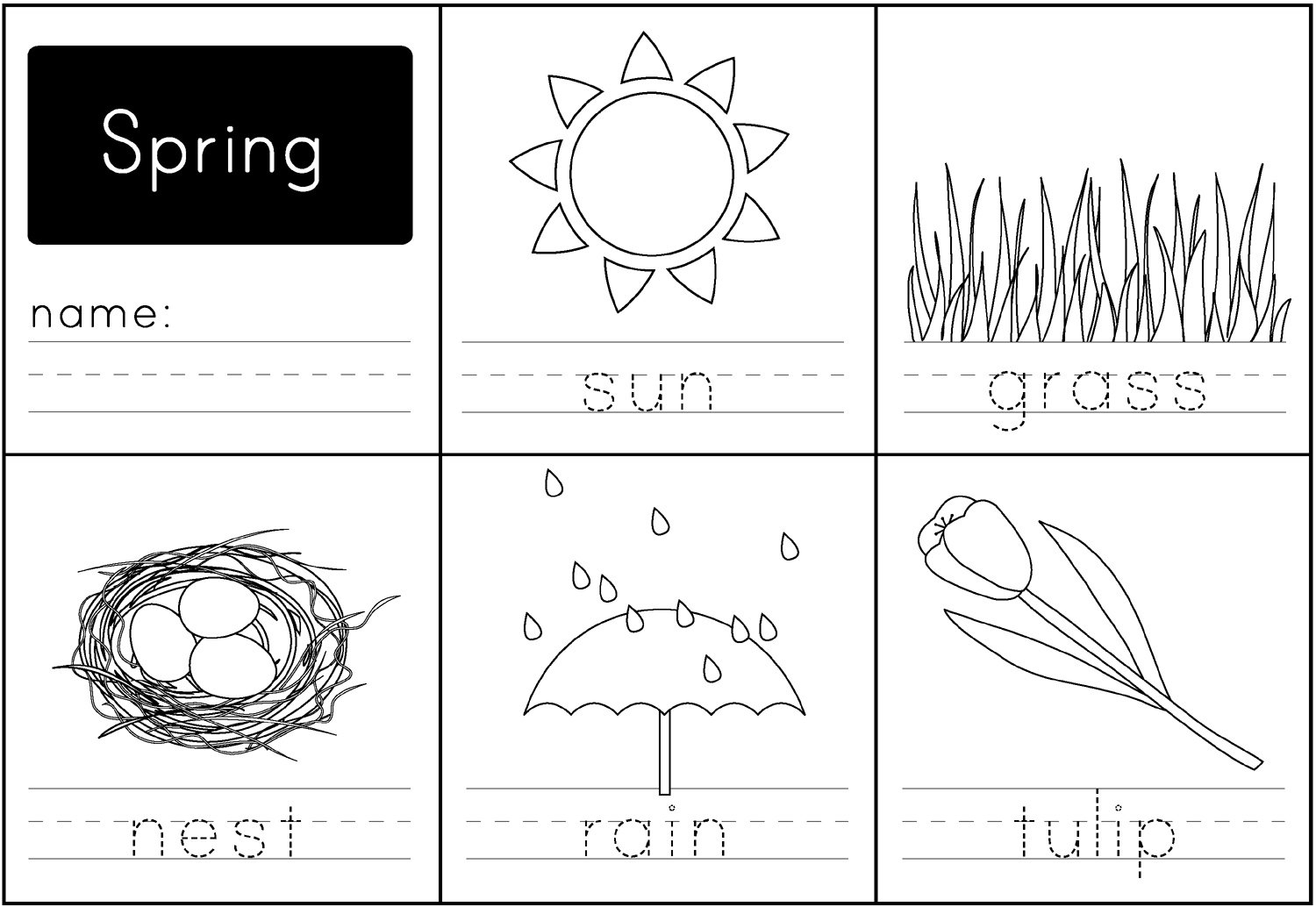 Spring Handwriting Printable Paging Supermom Spring Phonics Worksheet Free Printable Digital PDF