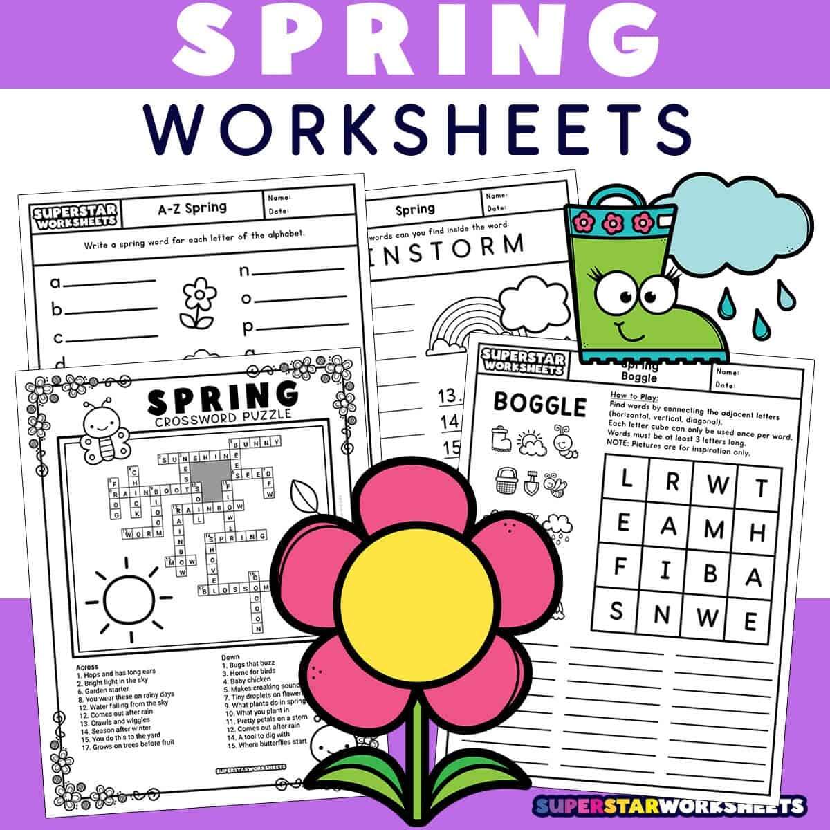 Spring Worksheets Free Printables Superstar Worksheets Spring Hidden Picture Worksheets Mamas Learning Corner