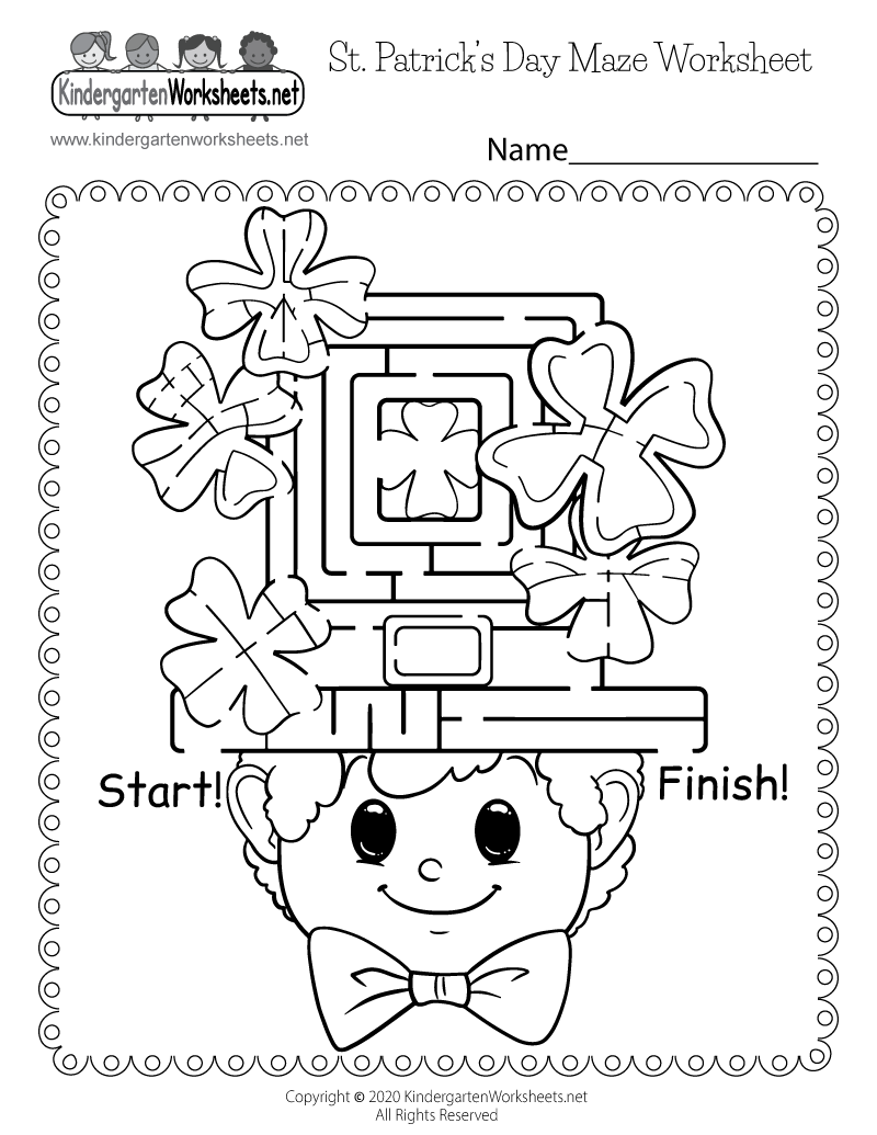 St Patrick S Day Maze Worksheet Free Printable Digital PDF St Patrick S Day Activity Sheets Crafts By Amanda Free Printables