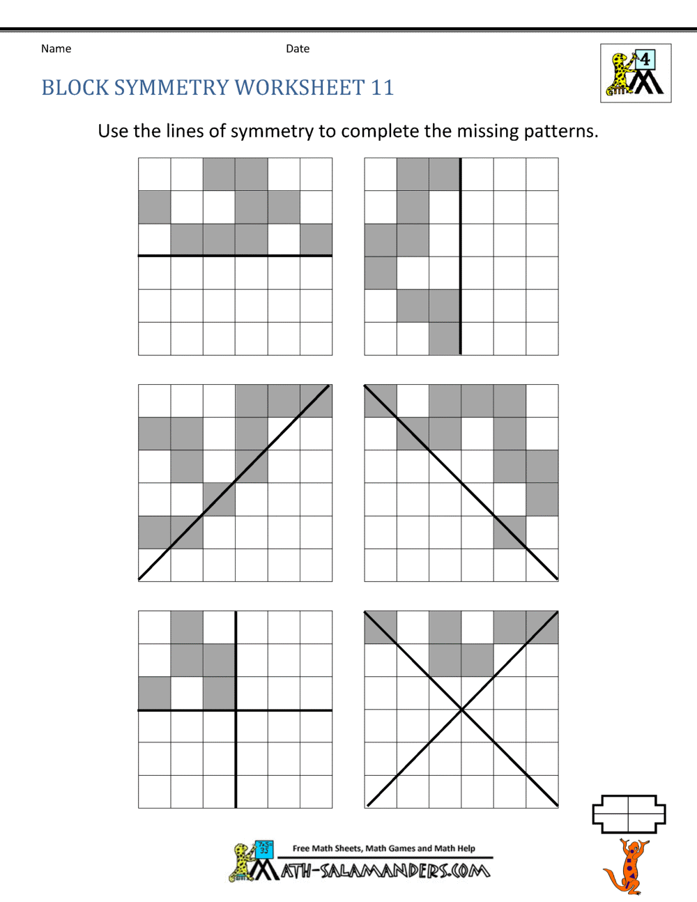 Symmetry Worksheet Symmetry Worksheet
