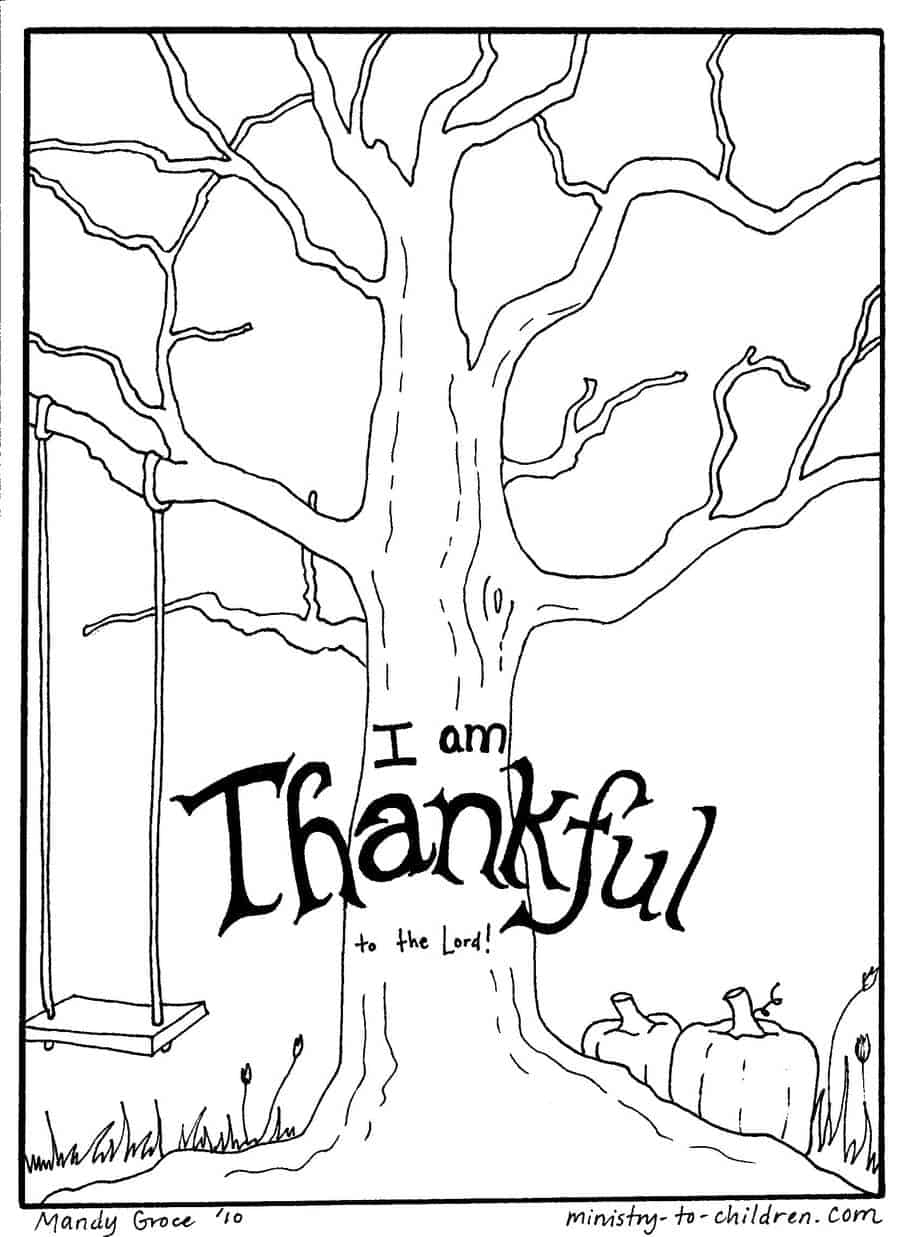 Thanksgiving Coloring Pages Free Printable For Kids Free Thanksgiving I Am Thankful For Printable Fox Farm Home
