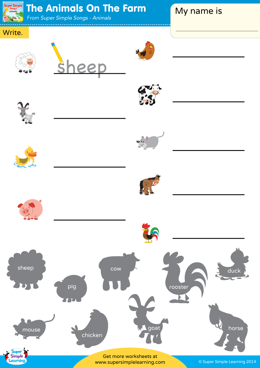 The Animals On The Farm Worksheet Write The Animal Super Simple 21 Farm Animal Activities For Preschoolers Fun With Mama
