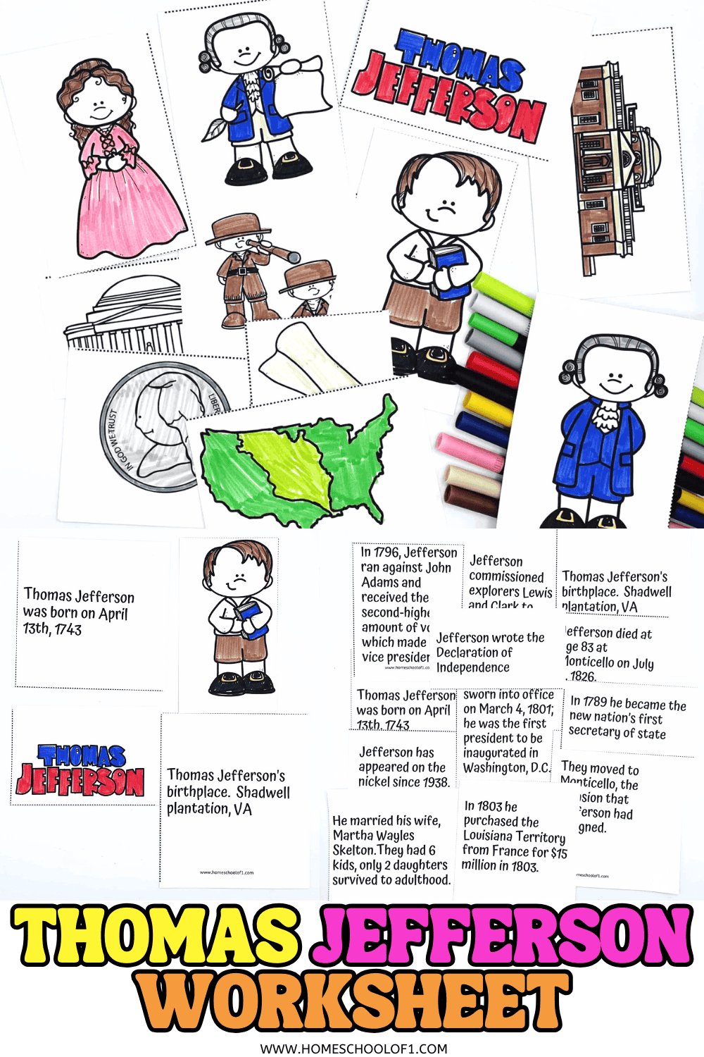 Thomas Jefferson Worksheet And Timeline Activity For Kids Thomas Jefferson Worksheet And Timeline Activity For Kids