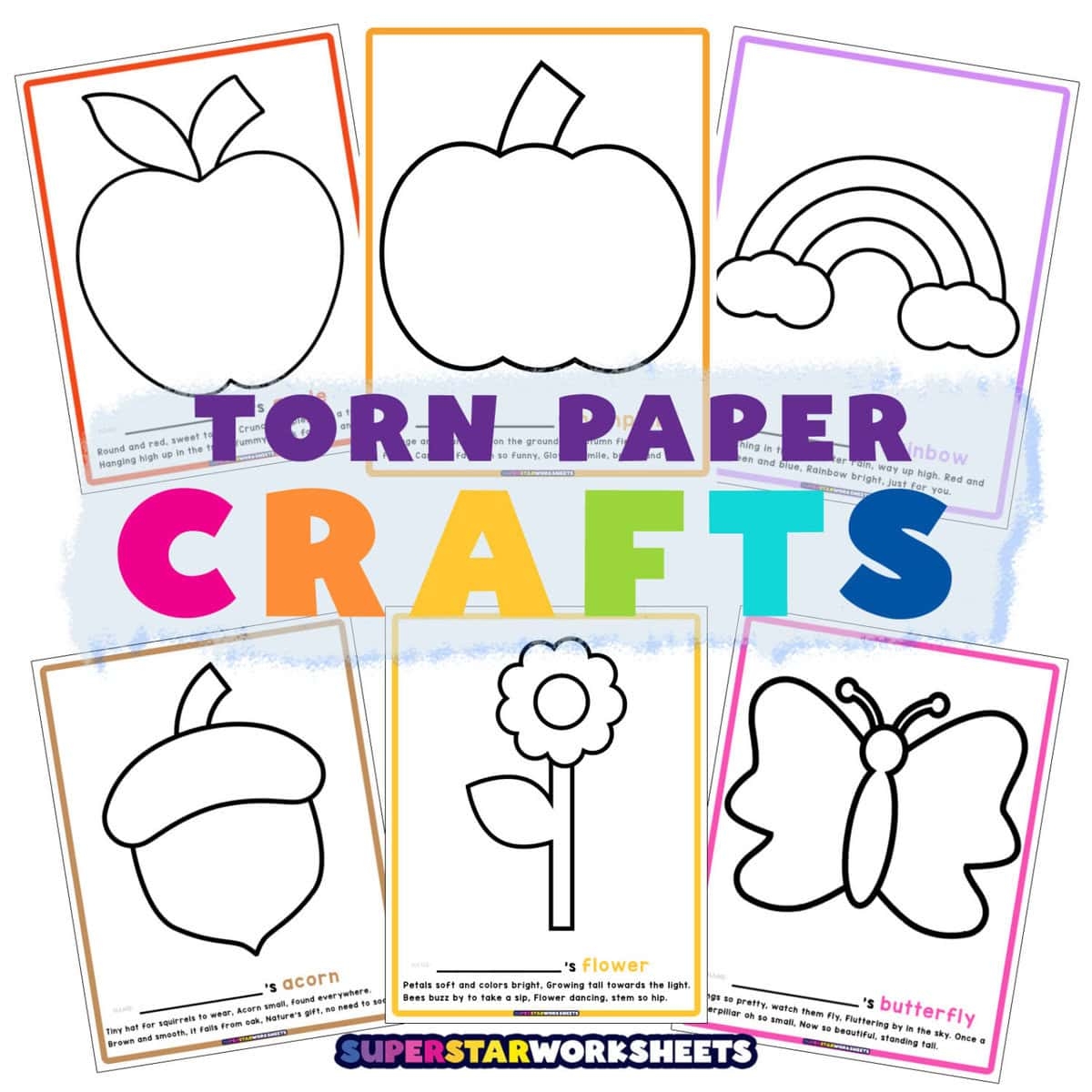 Torn Paper Crafts Superstar Worksheets Torn Paper Crafts Superstar Worksheets