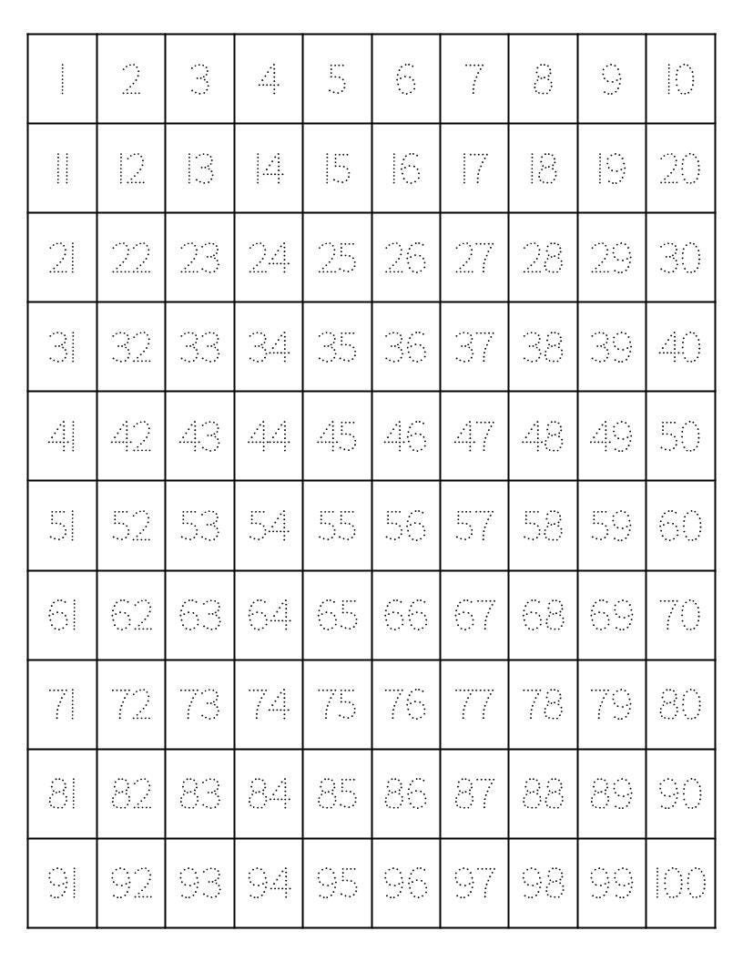 Trace Numbers 1 100 Chart Printable Math Worksheet PDF Etsy Trace Numbers 1 100 Chart Printable Math Worksheet PDF Etsy