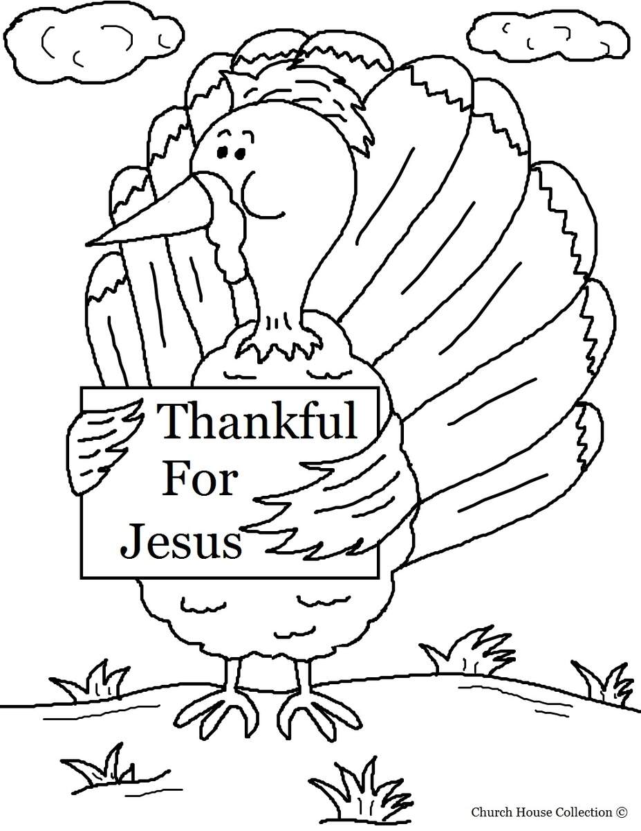 Turkey Holding Sign Thankful For Jesus Coloring Page Turkey Holding Sign Thankful For Jesus Coloring Page