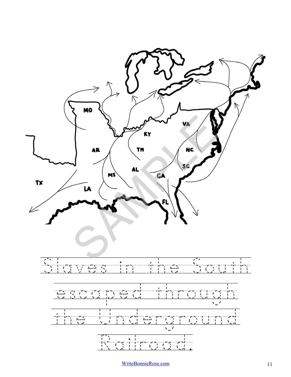 Underground Railroad Coloring Book Level B Made By Teachers Underground Railroad Coloring Book Level B Made By Teachers