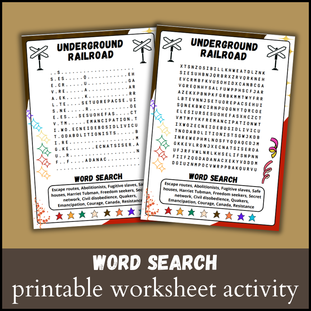 Underground Railroad Word Search Puzzle Worksheet Activity US History Wordsearch Made By Teachers Underground Railroad Routes Word Search Puzzle Worksheet Activity Made By Teachers