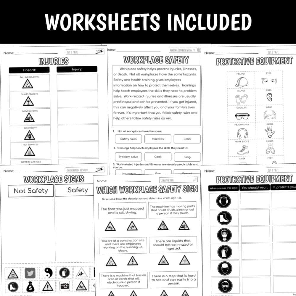 Unit 11 Workplace Safety Functional Worksheets Unit 11 Workplace Safety Functional Worksheets