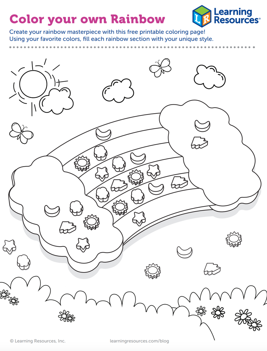 Unleash Your Child S Creativity With Learning Resources Color Your Own Rainbow Printable FREE All About Me Preschool Printable Worksheets
