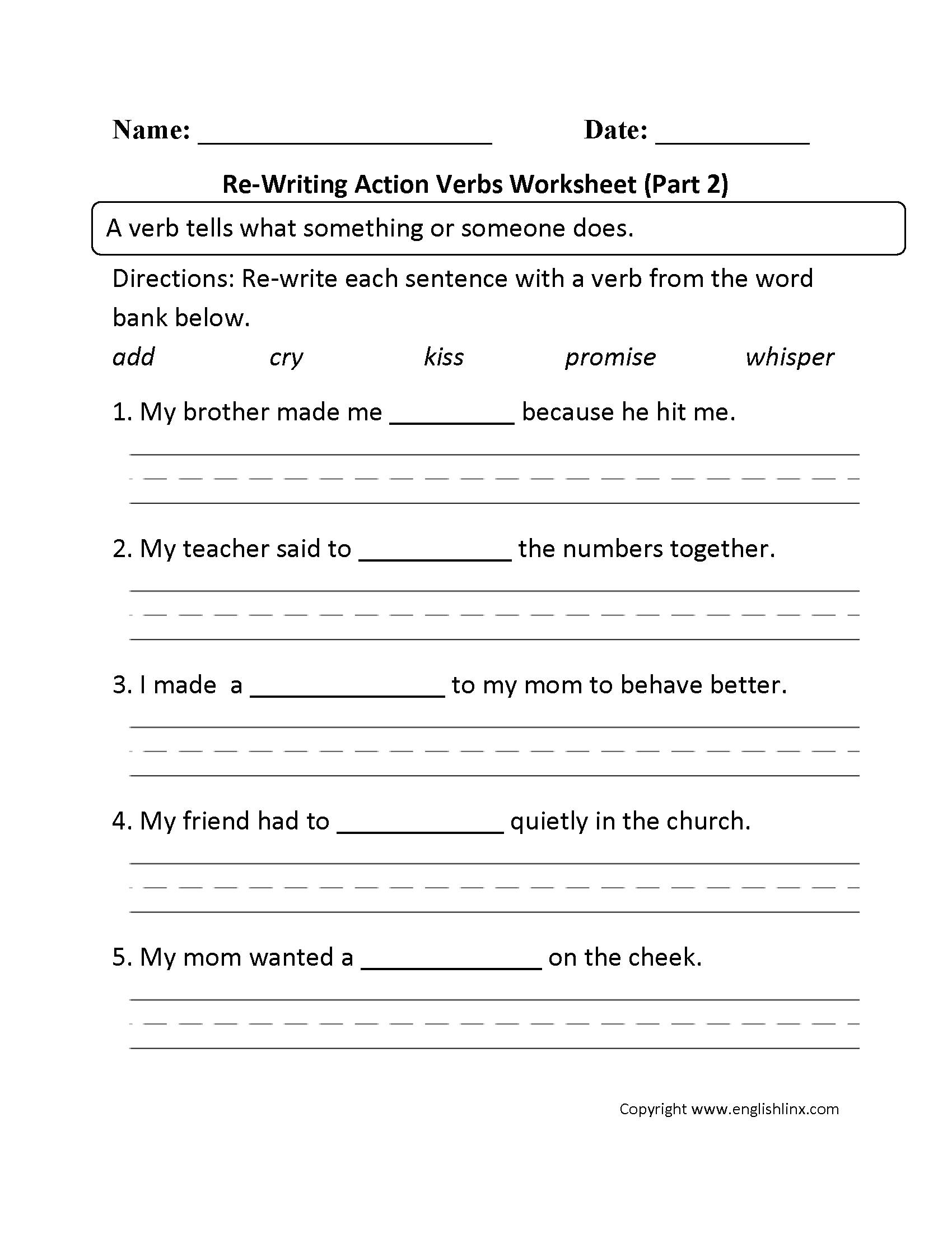 Linking Verbs And Helping Verbs 5 Worksheets Answer Key Grades 3 4 Google Drive Made By Teachers