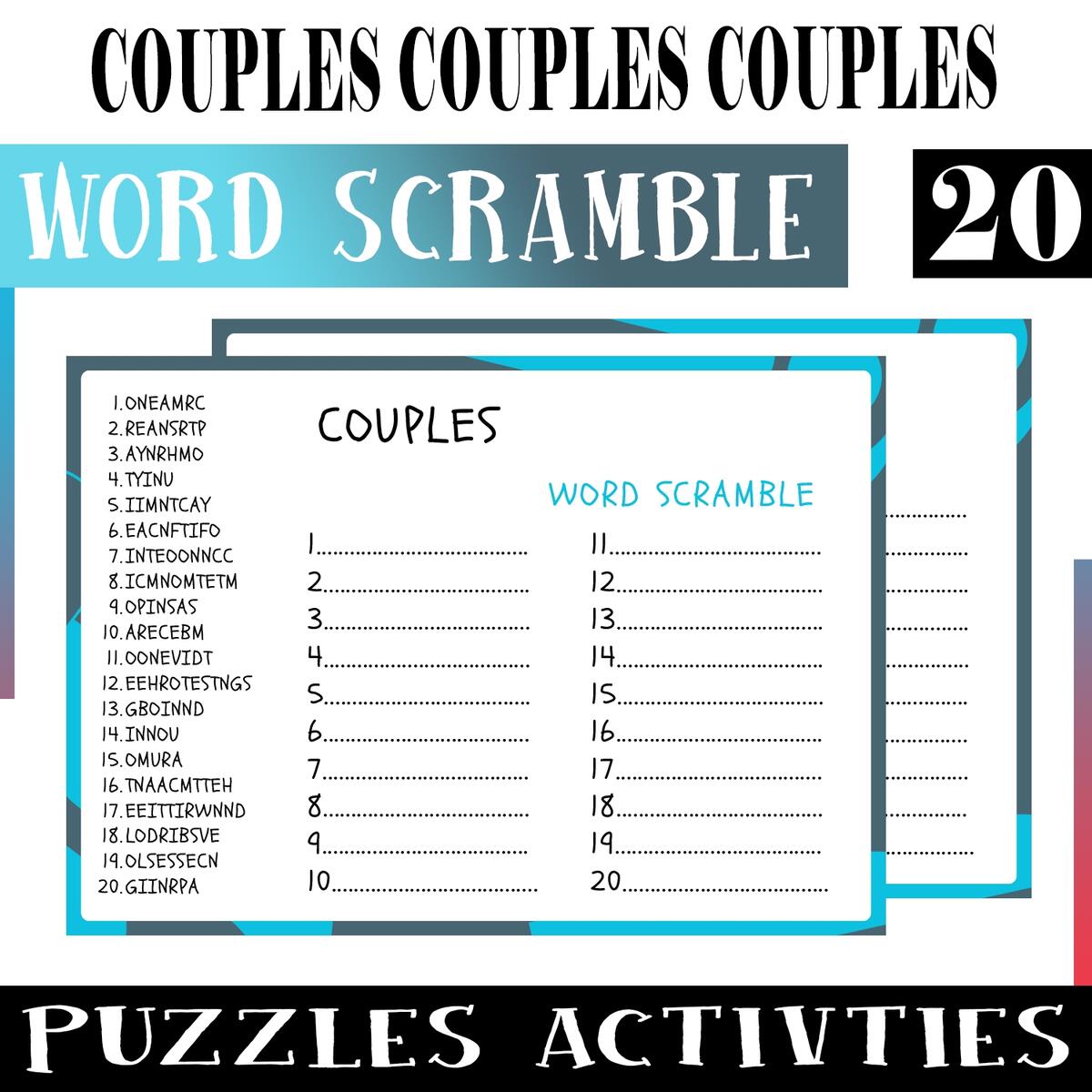 Vintage Love No Prep Word Scramble Puzzle Worksheet Activity For Morning Work Made By Teachers Weekly Marriage Check In Sheet Etsy