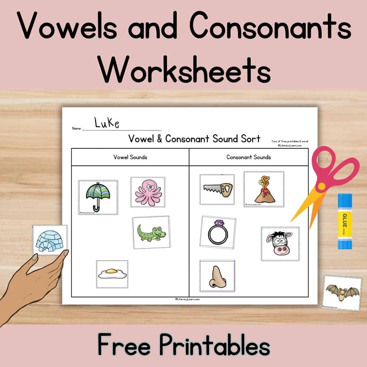 Vowels Consonants Worksheets FREE Printables Literacy Learn