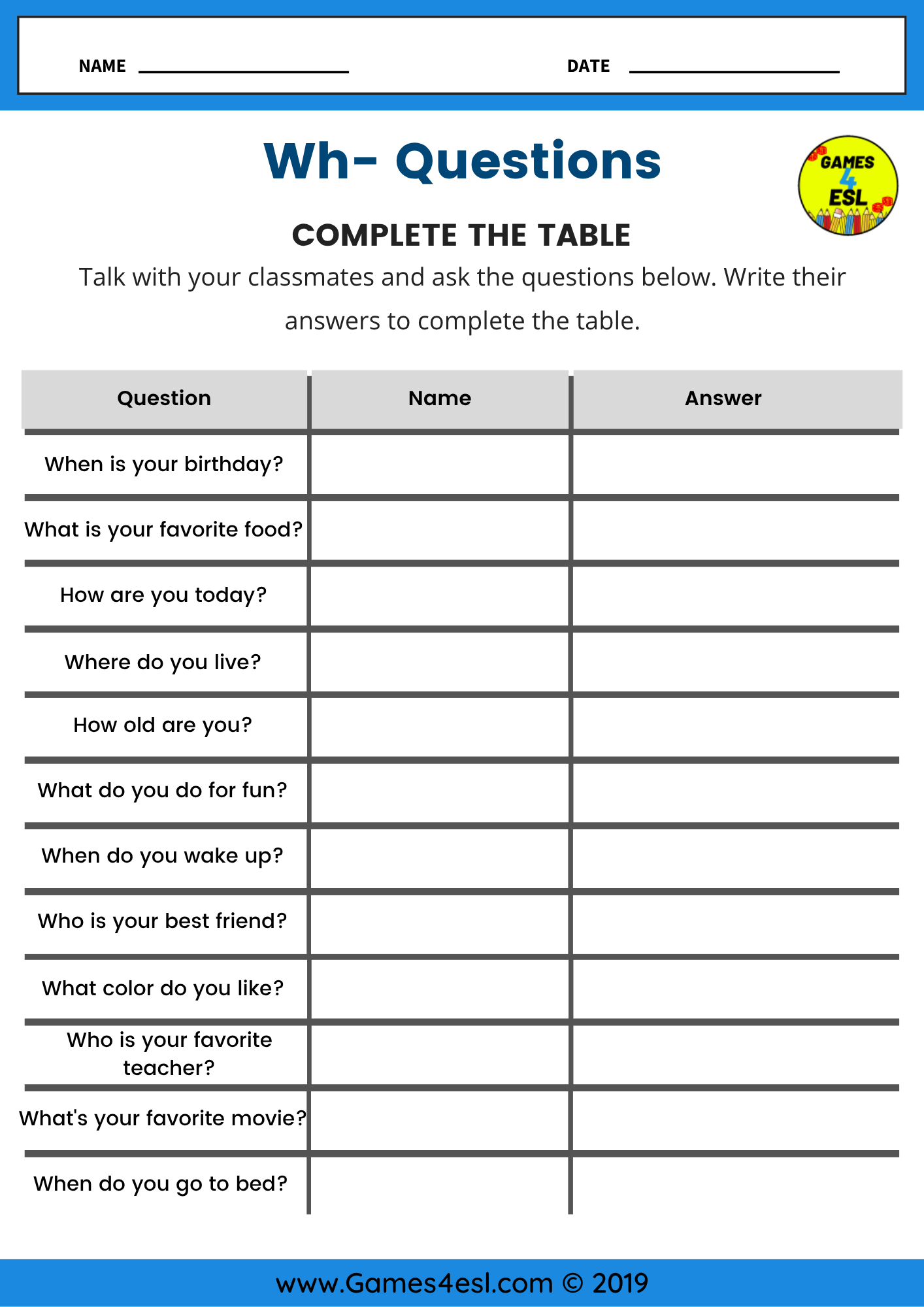 Wh Questions Worksheets Practice Who What When Where Why Which And How Games4esl Wh Questions Worksheets Practice Who What When Where Why Which And How Games4esl