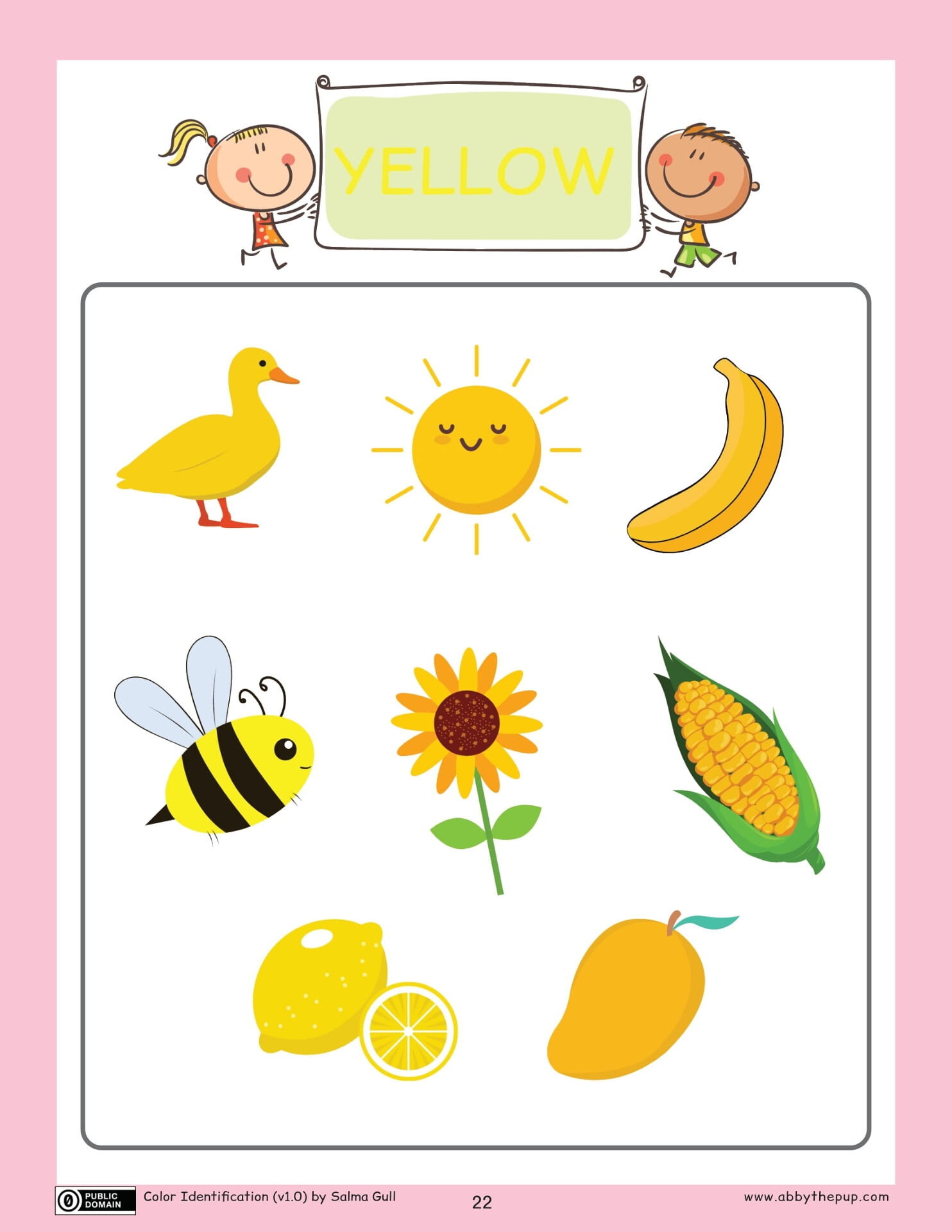 Yellow Color Flash Card Free Printable Worksheets Yellow Color Flash Card Free Printable Worksheets