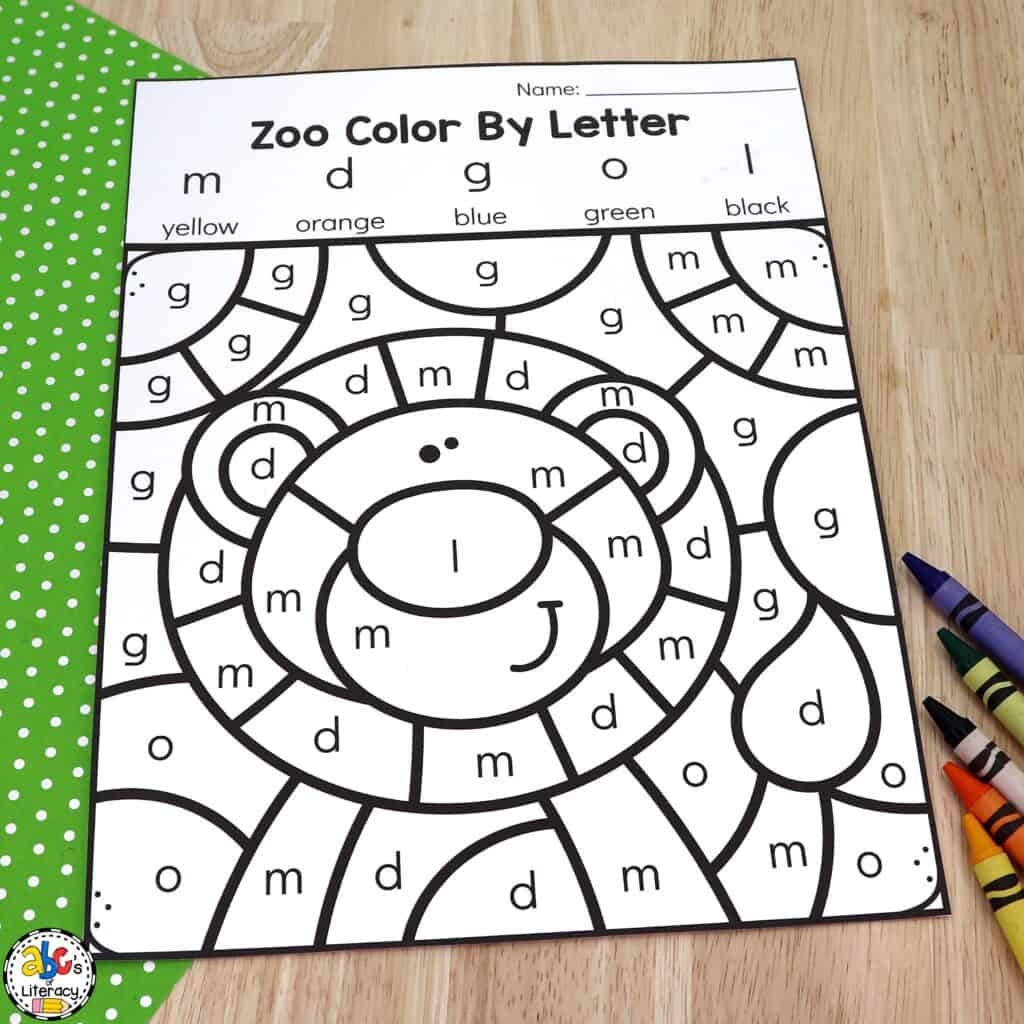 Zoo Color By Letter Sweet Treats Color By Alphabet Letter Worksheets For Preschoolers FREE